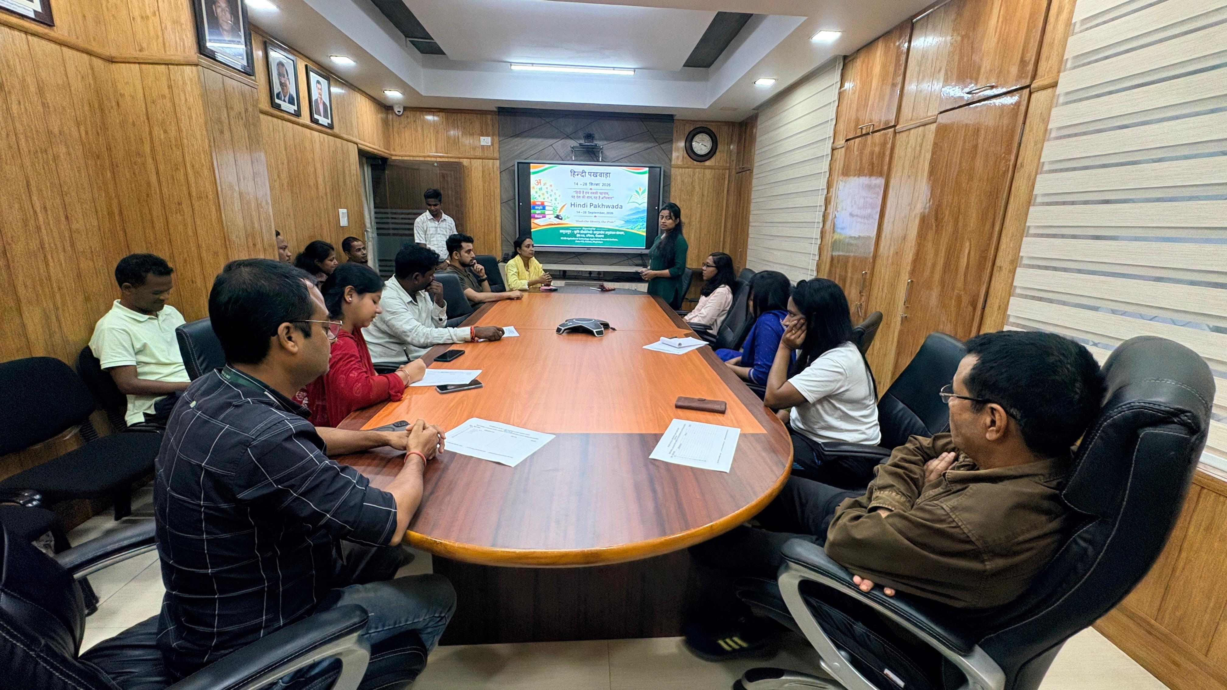 Hindi Pakhwara 2026 was organized from 14th to 28th September 2026 at ICAR–ATARI, Zone–VII, Umiam